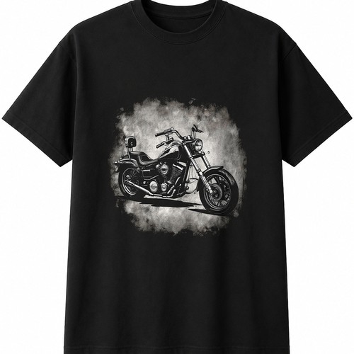 Chopper motorcycle greyscale - motorcycle,