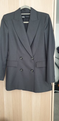 Zara dark grey double - grey, breasted
