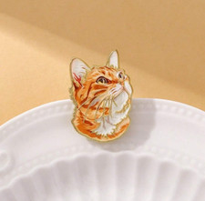 Ginger Cat Selfie Enamel Pin