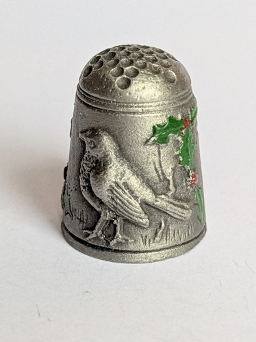 Pewter merry xmas - xmas, robin