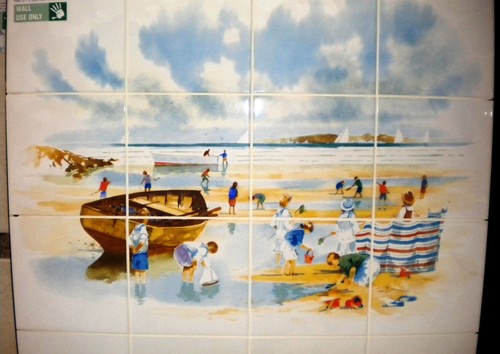Seaside deorative ceramic tile - seaside,