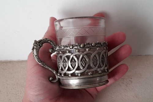 Old cup holder glass poland - holder, +