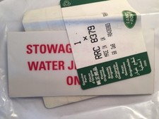  RRC8379 : 1 x Genuine Land Rover Military Water Stowage Sticker 