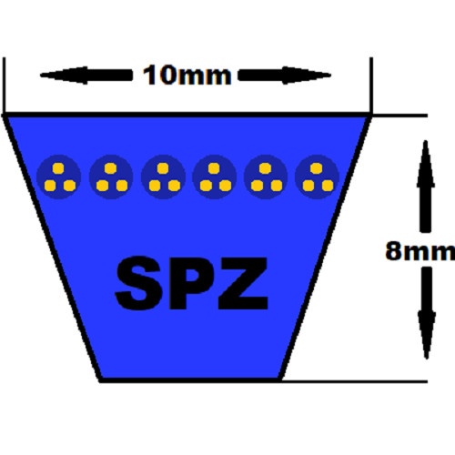Spz wedge belt - belt, 8mm