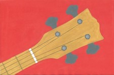 Kay Short Scale Bass Guitar - An Original Painting By R.McCutcheon