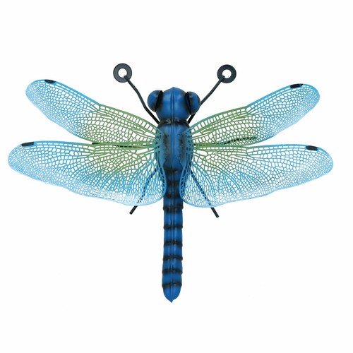 Small metal blue dragonfly - blue,