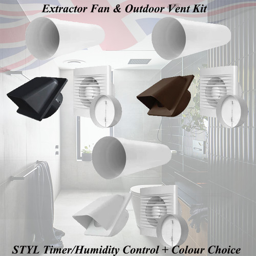 Extractor fan outdoor vent - fan, &
