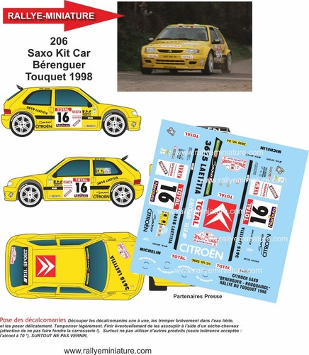 Decals ref 0206 citroen - decals, 1/43