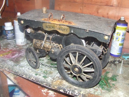 Wooden traction engine - wooden,