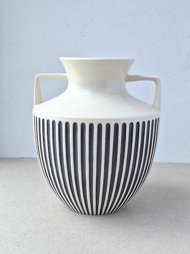 Hornsea striped ceramic vase - striped,