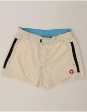 MURPHY & NYE Womens Swimming Shorts UK 16 Large Off White Colourblock DT01