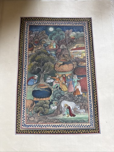 Handmade mughal miniature - mughal,