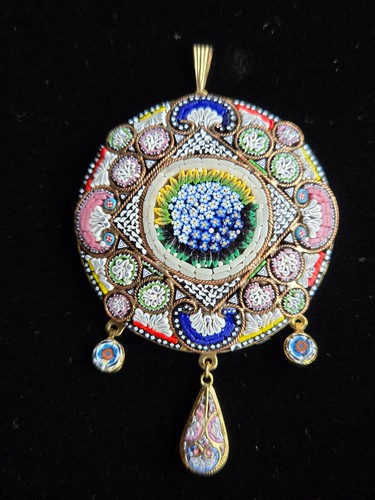 Micro mosaic pendant large - micro,
