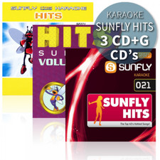 Sunfly Karaoke Hits Triple CDG Set CD+G Discs 46 Chart Hit Tracks Decades Vol 5