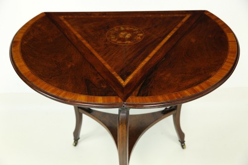 Victorian inlaid rosewood - inlaid,
