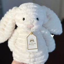 Jellycat Christmas Red Bunny Plush Shy Rabbit Stuffed Animal Soothing Toy