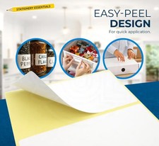  White Plain Stickers Self