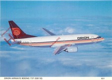 Picture Postcard: ORION AIRWAYS BOEING 737-300 G-BLKB