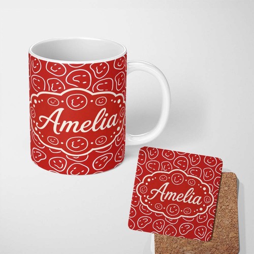 11oz tea coffee - 11oz, red