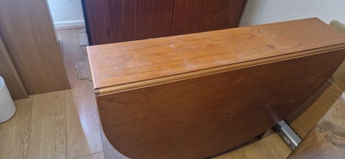 Mid century wooden drop leaf - wooden, drop-leaf