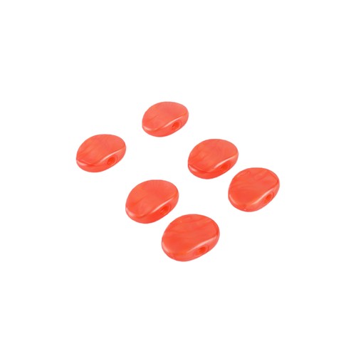 6pcs dark red - dark, oval