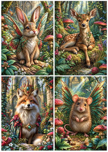 Mystical woodland animals - animals,