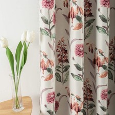 Red Floral Print Blackout