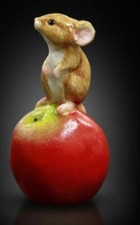 Baby Mouse On Apple Hand