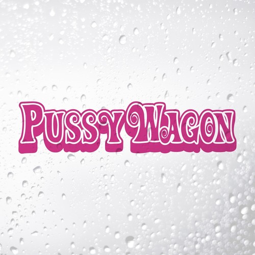 Pussy wagon funny car sticker - wagon,