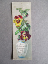 Victorian New Year Card Pansy