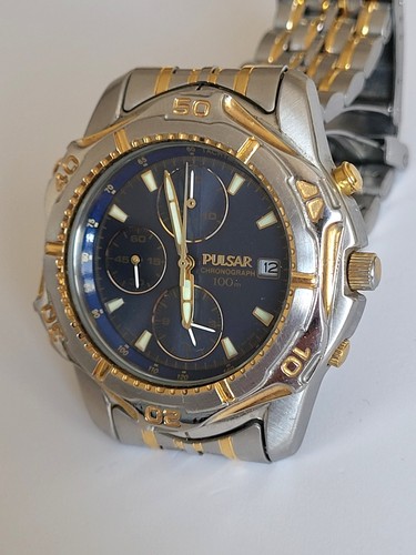 Vintage 90s pulsar chronograph - vintage,