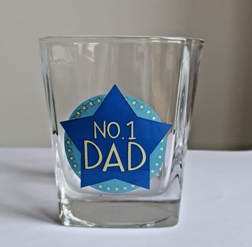 Glass coaster no1 dad - no1,