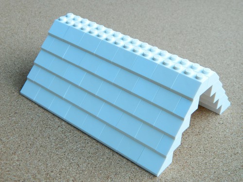 Lego roof 5x12x16 white - roof, #