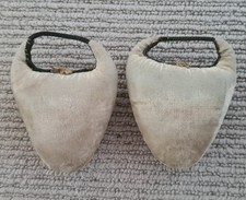 Pair of antique Victorian sage velvet pin cushions