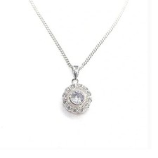 Double halo necklace made - necklace, with