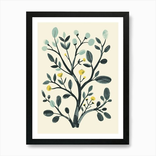 Ebony tree flat illustration - tree,
