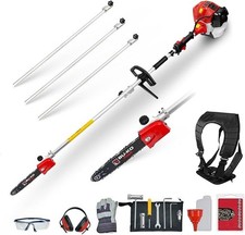 BU-KO 52cc 2-Stroke Petrol Long Reach Multitool with Pruner Saw & Extension Pole