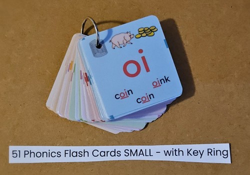Phonics flash cards with - 51,