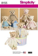 Simplicity Crafts Sewing Pattern 8155 Stuffed Bears with Clothes Toys (Simpli...