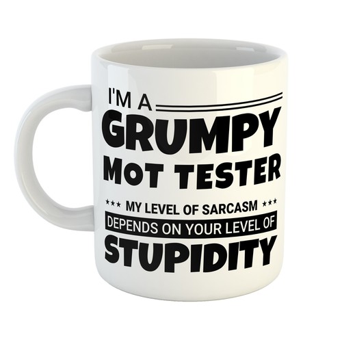 Personalised grumpy mot - grumpy, tester
