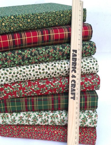 Christmas cotton fabric - christmas, bundle