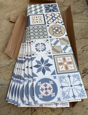 konkrete B&Q tiles 8 No 60cm x 20cm Muliticlour matt Ceramic in split card pack