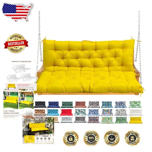 Yellow waterproof porch swing - yellow,