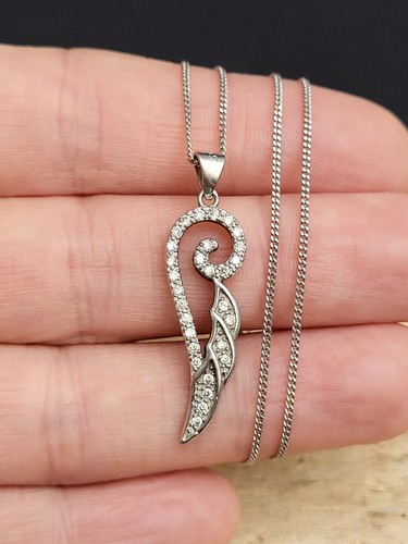 Sterling silver clear stone - silver,