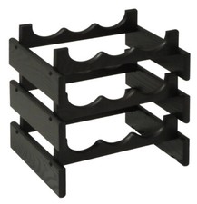 9 Bottle Dakota Wine Rack Solid Oak Easy Assembly 14" x 14.5" x 10.75"