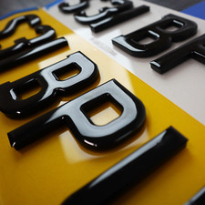 SUPER THICK GEL 7mm PAIR MOT/ROAD Legal Car Registration Number Plates 4D