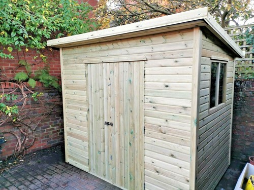 Shed double doors garden pent - shed,