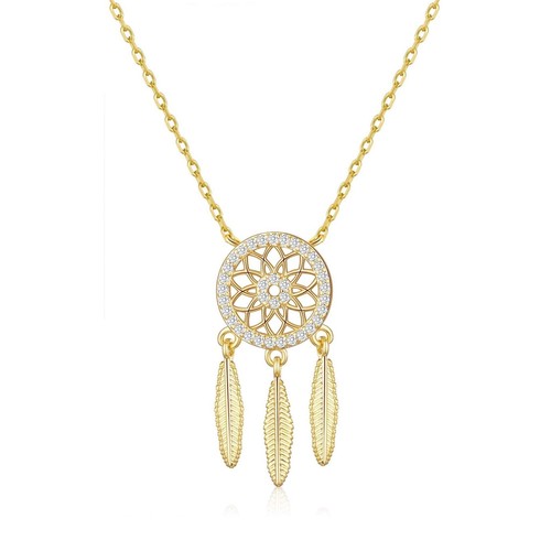 18k gold plated dream catcher - dream,