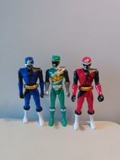 3 Power Rangers Red Blue and