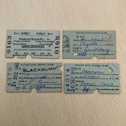 Railway ticket 4 x - , 4.